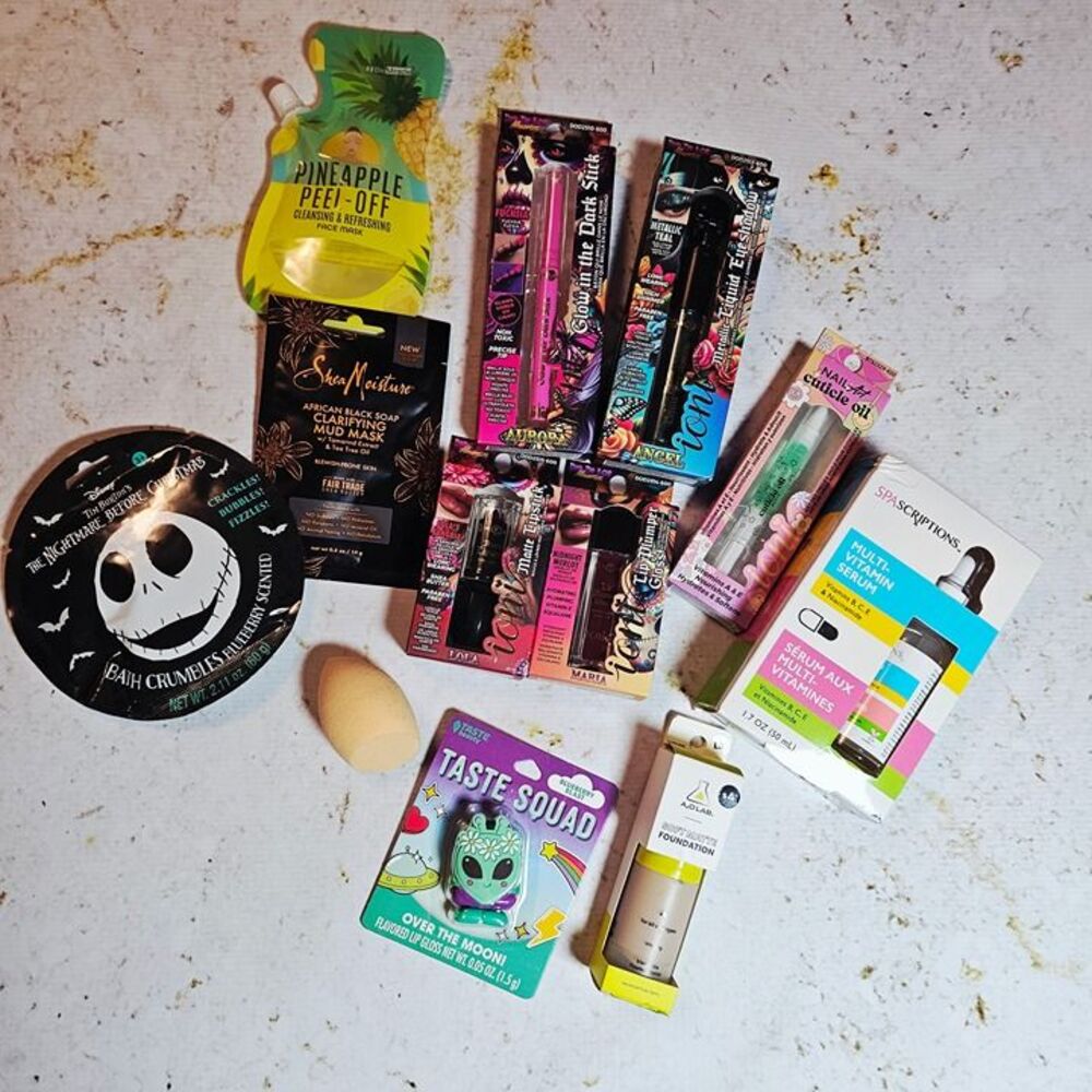 Beauty Bundle Lot Makeup Skincare Masks Lashes Lip Gloss Serum Cuticle Oil NEW